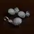 Rhodium Plated Designer American Diamond Pendant Set 216ED437
