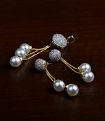 Gold Plated Designer American Diamond Pendant Set 216ED441