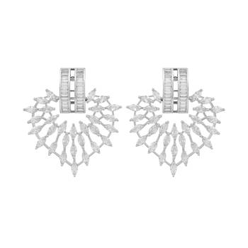 White cubic zirconia earrings 1