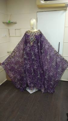 Moroccan Dubai Kaftan Abaya Dress Fancy Long Gown Beach Wear Tiger Print 1436 1