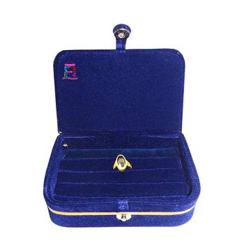 atorakushon   Satin Combo Makeup Pouch Necklace Jewellery Wardrobe Organizer Vanity Travel Kit Bag For Women's (gold) 4