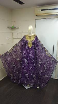 Moroccan Dubai Kaftan Abaya Dress Fancy Long Gown Beach Wear Tiger Print 2541 1