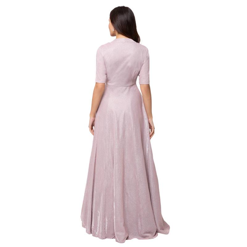 Sheczzar Pink Color Simmer Floor Length  Party wear Gown.