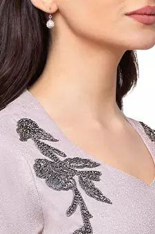 Sheczzar Pink Color Simmer Floor Length  Party wear Gown.