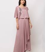 Sheczzar Pink Color COTTON  Floor Length  Party wear Gown.