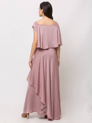 Sheczzar Pink Color COTTON  Floor Length  Party wear Gown. 3