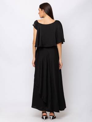 Sheczzar Black Color COTTON  Floor Length  Party wear Gown. 3
