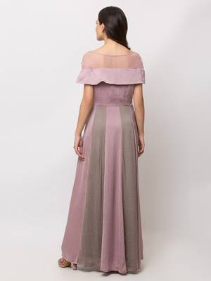 Sheczzar Pink Color GEORGETTE Floor Length  Party wear Gown. 3