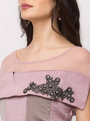 Sheczzar Pink Color GEORGETTE Floor Length  Party wear Gown. 4