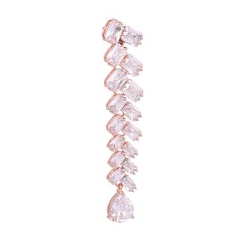 White cubic zirconia earrings 4
