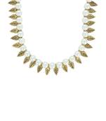 Girls White Pearl/Oxidised Necklace