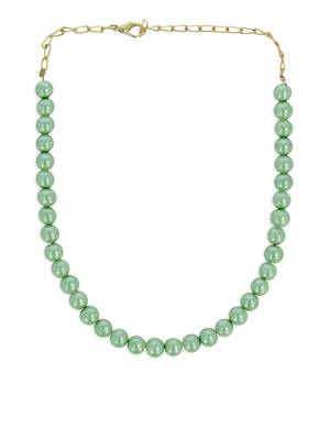 Girls Green Pearl Necklace 2
