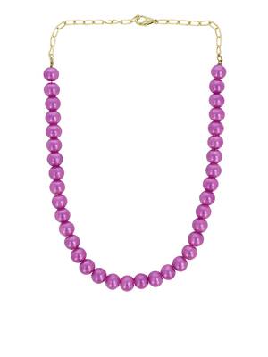 Girls Pink Pearl Necklace 2