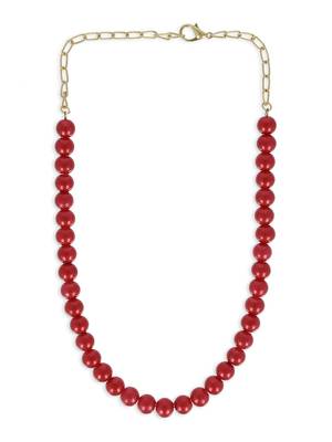 Girls Red Pearl Necklace 2