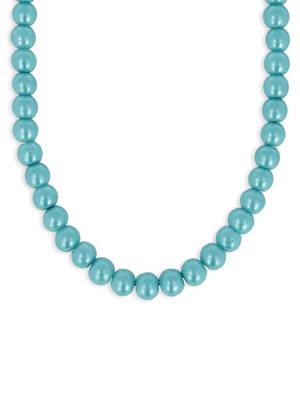 Girls Blue Pearl Necklace 1