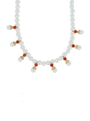 Girls Red Pearl Necklace 1