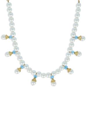 Girls Blue Pearl Necklace 1