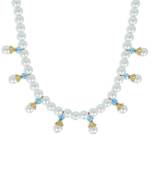 Girls Blue Pearl Necklace
