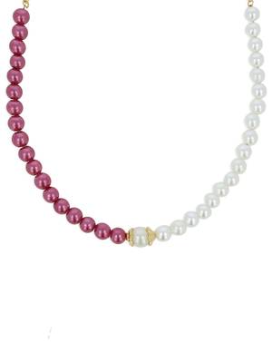 Girls Pink Pearl Necklace 1