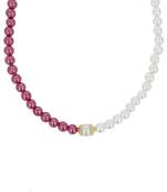 Girls Pink Pearl Necklace