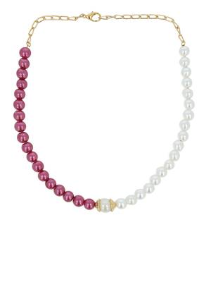 Girls Pink Pearl Necklace 2