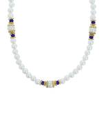 Girls Blue Pearl Necklace