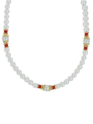 Girls Red Pearl Necklace 1