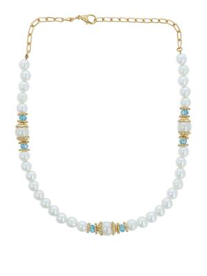 Girls Blue Pearl Necklace 2
