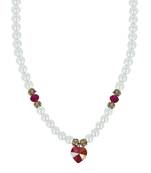 Girls Pink Pearl Necklace