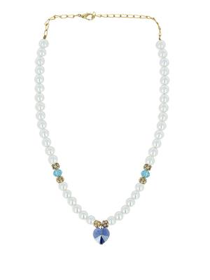 Girls Blue Pearl Necklace 2