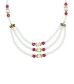 Girls Pink Pearl Necklace