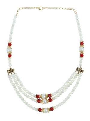 Girls Red Pearl Necklace 2