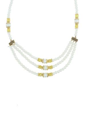 Girls Yellow Pearl Necklace 1