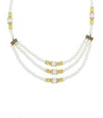 Girls Yellow Pearl Necklace