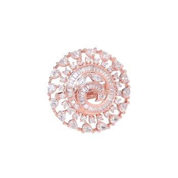 White cubic zirconia rings 2
