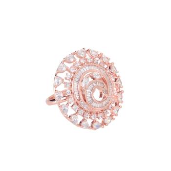 White cubic zirconia rings 3