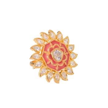 Orange cubic zirconia rings 3