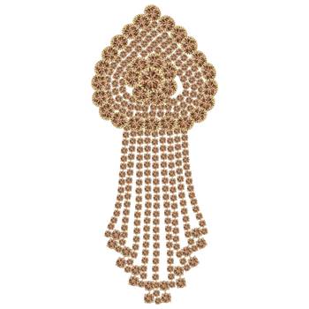 Traditional Gold Plated Exlusive Golden Diamond Studded Designer Wedding Brooch For Unisex Jewellery 2