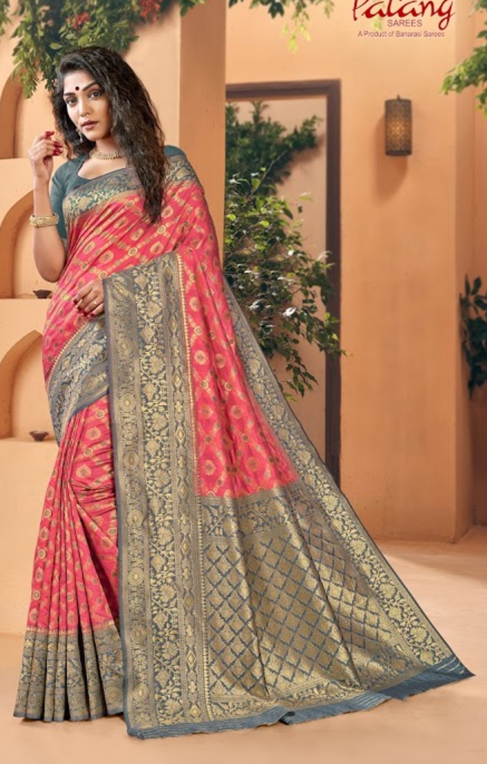 Traditional Looking Banarasi Art Silk Sarees With Thread Work KLS 3380222