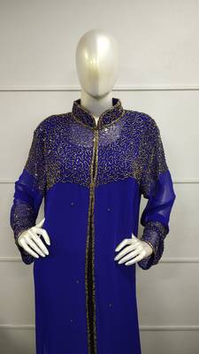 Moroccan Dubai Kaftan Abaya Dress Fancy Long Gown Beach Wear Jacket 4035 2