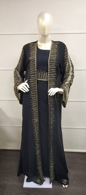 Moroccan Dubai Kaftan Abaya Dress Fancy Long Gown Beach Wear Jacket 0506 1