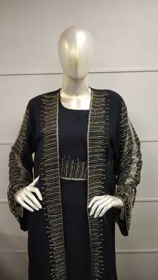 Moroccan Dubai Kaftan Abaya Dress Fancy Long Gown Beach Wear Jacket 0506 2