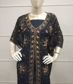 Kaftan Tunic Mini Dress Caftan Boho Gown Beach Cover Up Casual Holiday 5416