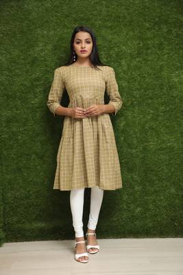 Women Golden Kurti For Girls  2