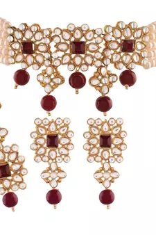 Traditional Pearl & Kundan Necklace Set with Maang Tikka for Women (ML224WM)
