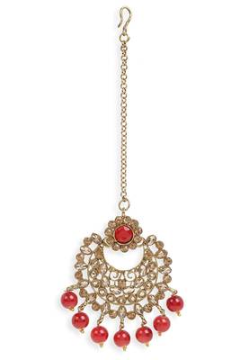 I Jewels Traditional Choker With Earrings & Maang Tikka Encased With Kundan (M4162M) 4