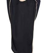 Haifa  Very Elegant Kaftan Abaya With Side Slits Balck Fawn