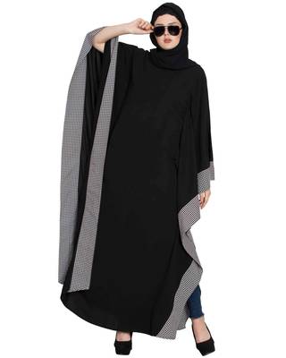 "Zehra  Black And White  Farasha Kaftan" 1