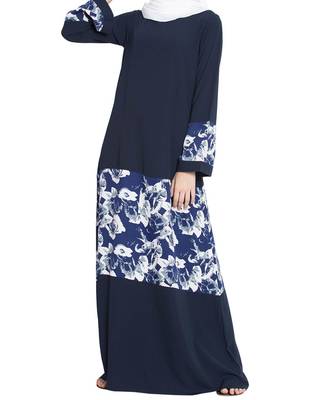 Floral Long Dress- Not An Abaya 1