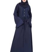 Abaya Dress For Woman In Nida   Navy Blue